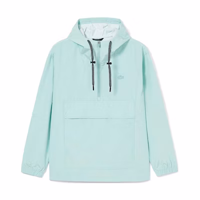 Lacoste Mint Green Hooded Jacket with Animal Logo Patch BH0144-LGF