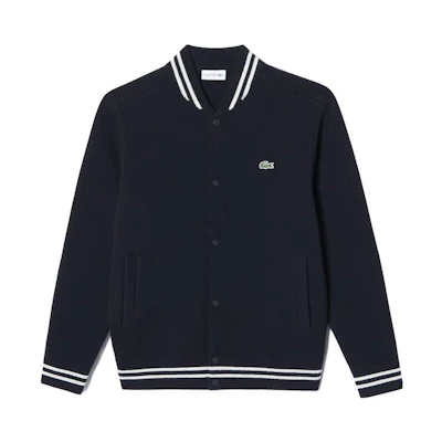 Lacoste Navy Blue Animal Patch Long-Sleeve Button Jacket AH131E-53N-166