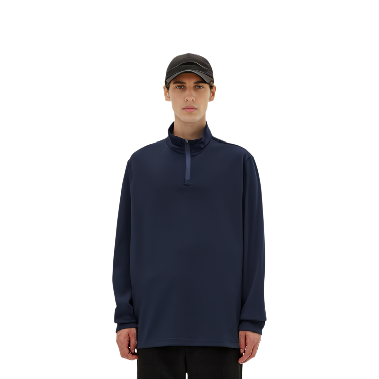Lookbook Lacoste Navy Blue Classic Long Sleeve Pullover Sweatshirt SH7502-423