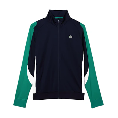 LACOSTE Navy Blue Colorblock Zip-Up Jacket with Stand Collar SH9377L-YJ2