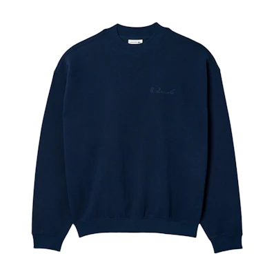 Lacoste Navy Blue Crewneck Sweatshirt with Embroidered Logo SH7470-166