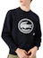 Lookbook Lacoste Navy Blue Crewneck Sweatshirt with Letter Print Design SH7582-HDE