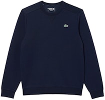 LACOSTE Navy Blue Mesh Panel Crewneck Pullover Sweatshirt SH9604-423 LACOSTE Navy Blue Mesh Panel Crewneck Pullover Sweatshirt SH9604-423