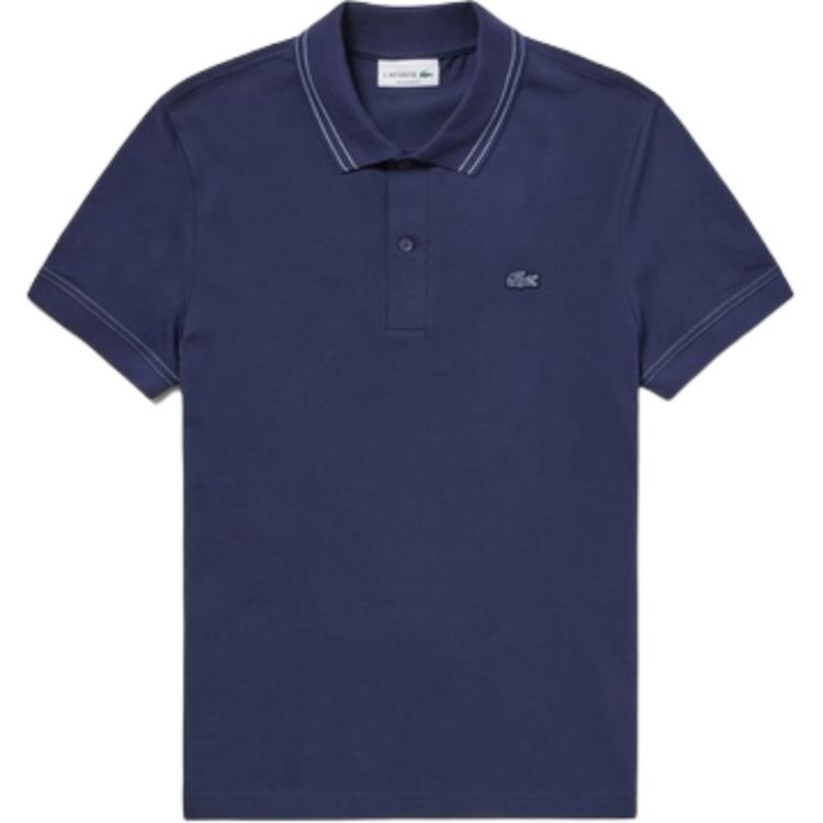 Order Lacoste 深藍復古短袖套頭POLO衫 PH0542-166