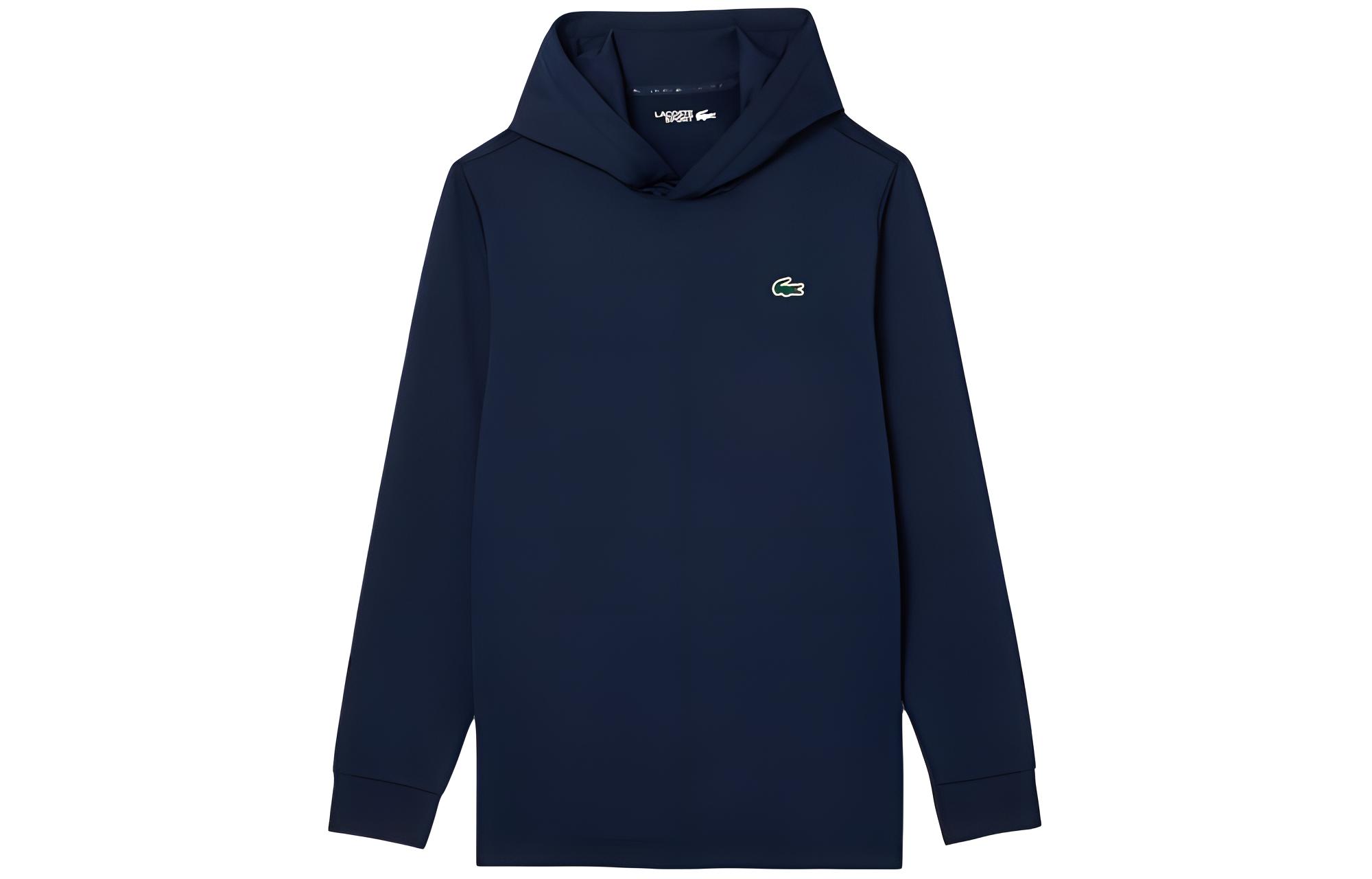 Lacoste Navy Blue Stretch Pullover Hoodie Long Sleeve Sweatshirt SH7501-166