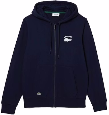 LACOSTE 海军蓝纯色Logo印花长袖拉链连帽衫 SH2481-166 Buy LACOSTE 海军蓝纯色Logo印花长袖拉链连帽衫 SH2481-166