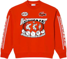 Order Lacoste 橘色圖案印花寬鬆版圓領長袖上衣 SH5574-02K