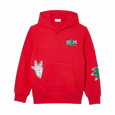 LACOSTE Red Cartoon Print Pullover Hoodie SH1467-240