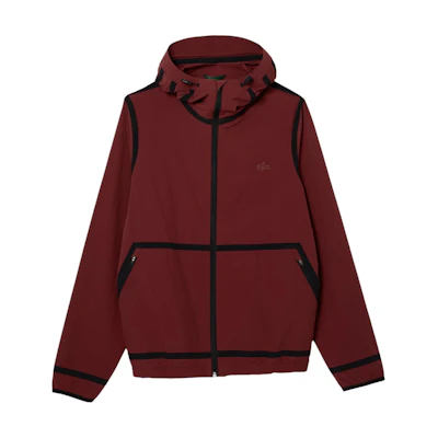 Lacoste Red Hooded Zip-Up Loose-Fit Jacket BH6181L-ZS1