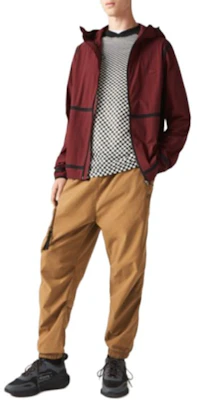 Lacoste Red Hooded Zip-Up Loose-Fit Jacket BH6181L-ZS1 Shop Lacoste Red Hooded Zip-Up Loose-Fit Jacket BH6181L-ZS1