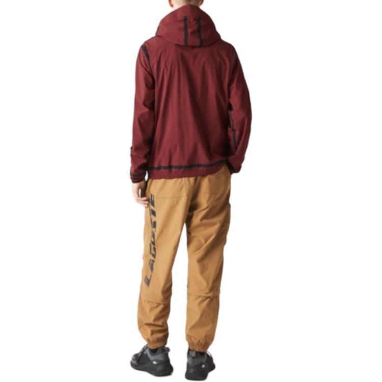 Purchase Lacoste Red Hooded Zip-Up Loose-Fit Jacket BH6181L-ZS1