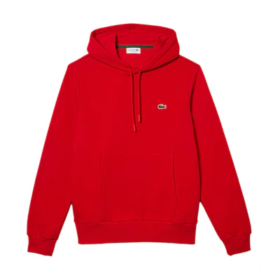 LACOSTE Red Hoodie Pullover Sweatshirt Casual Long Sleeve SH9623-240