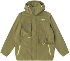 Lacoste Short Hooded Jacket Military Green BH9501-PR6 Lacoste Short Hooded Jacket Military Green BH9501-PR6