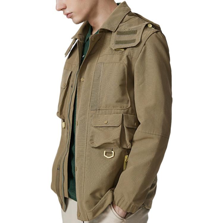 Shop Lacoste Short Hooded Jacket Military Green BH9501-PR6