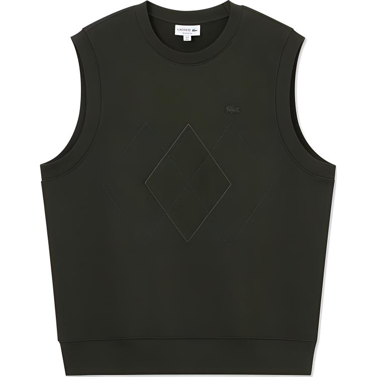 Lacoste Sleeveless Crewneck Sweatshirt Solid Brown-Green SH2948-L7A