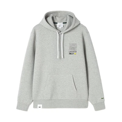 LACOSTE Smiley Face Hoodie Unisex Grey SH9276-4JV