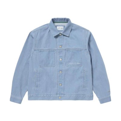 LACOSTE Solid Blue Single-Breasted Collared Long-Sleeve Jacket BH013J-1GF