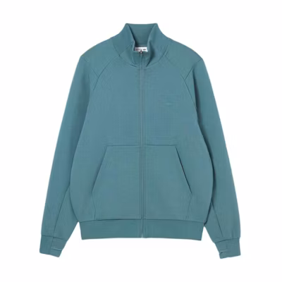 Lacoste Solid Color Zip-Up Sweatshirt in Tranquil Blue SH2702-IY4
