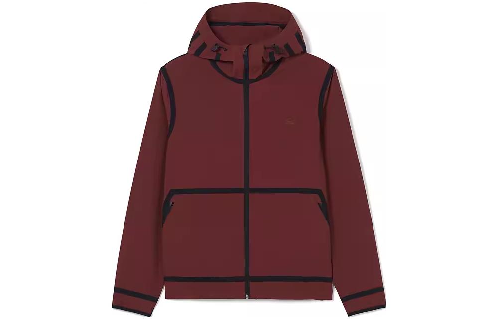 LACOSTE Solid Cranberry Hooded Long-Sleeve Jacket BH6181-ZS1