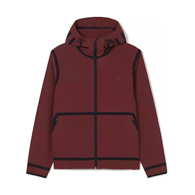LACOSTE Solid Cranberry Hooded Long-Sleeve Jacket BH6181-ZS1
