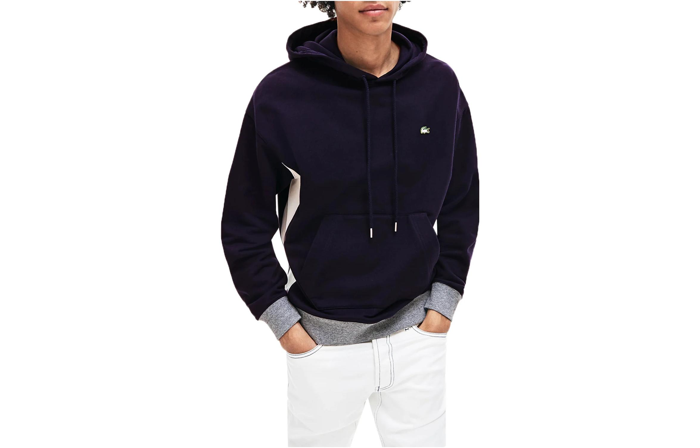 LACOSTE Solid Logo Graphic Sweatshirt Deep Purple SH3751-51-8YP