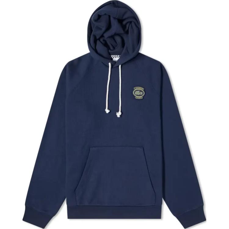 Lacoste Solid Logo Hoodie Navy Blue SH7491-166
