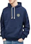 Shop Lacoste Solid Logo Hoodie Navy Blue SH7491-166
