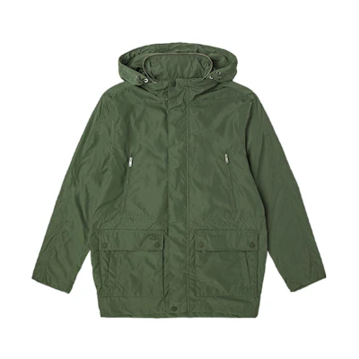 LACOSTE SS21 Solid Color Zip Pocket Hoodie Jacket Men’s Forest Green BH6213-316