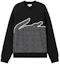 Order Lacoste SS22 Black Crewneck Sweatshirt with Big Crocodile Logo SH3358-031