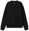 Lookbook Lacoste SS22 Black Crewneck Sweatshirt with Big Crocodile Logo SH3358-031
