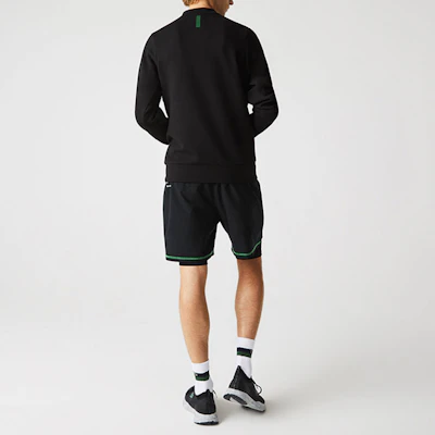 Lacoste SS22 Black Crewneck Sweatshirt with Big Crocodile Logo SH3358-031 Purchase Lacoste SS22 Black Crewneck Sweatshirt with Big Crocodile Logo SH3358-031