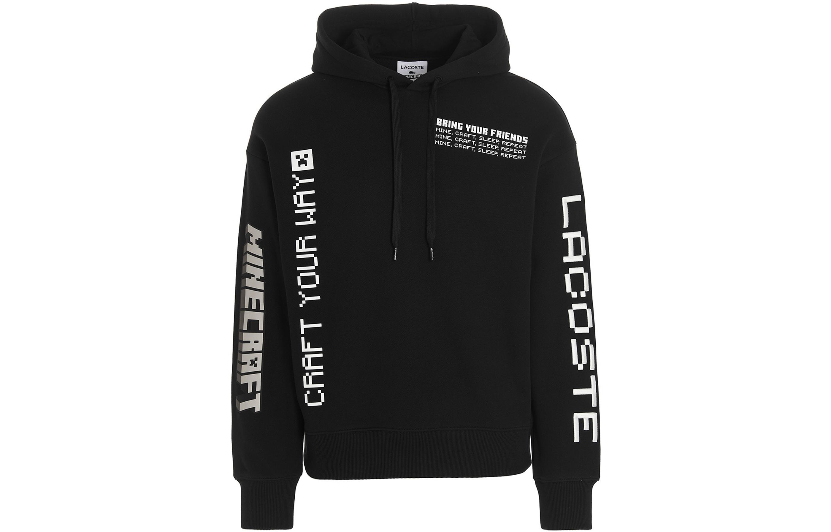 Order Lacoste SS22 Black Minecraft Print Logo Hoodie SH3815031