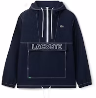 LACOSTE SS22 Blue Half-Zip Loose Sweatshirt with Logo Embroidery for Men CH2581-166 LACOSTE SS22 Blue Half-Zip Loose Sweatshirt with Logo Embroidery for Men CH2581-166