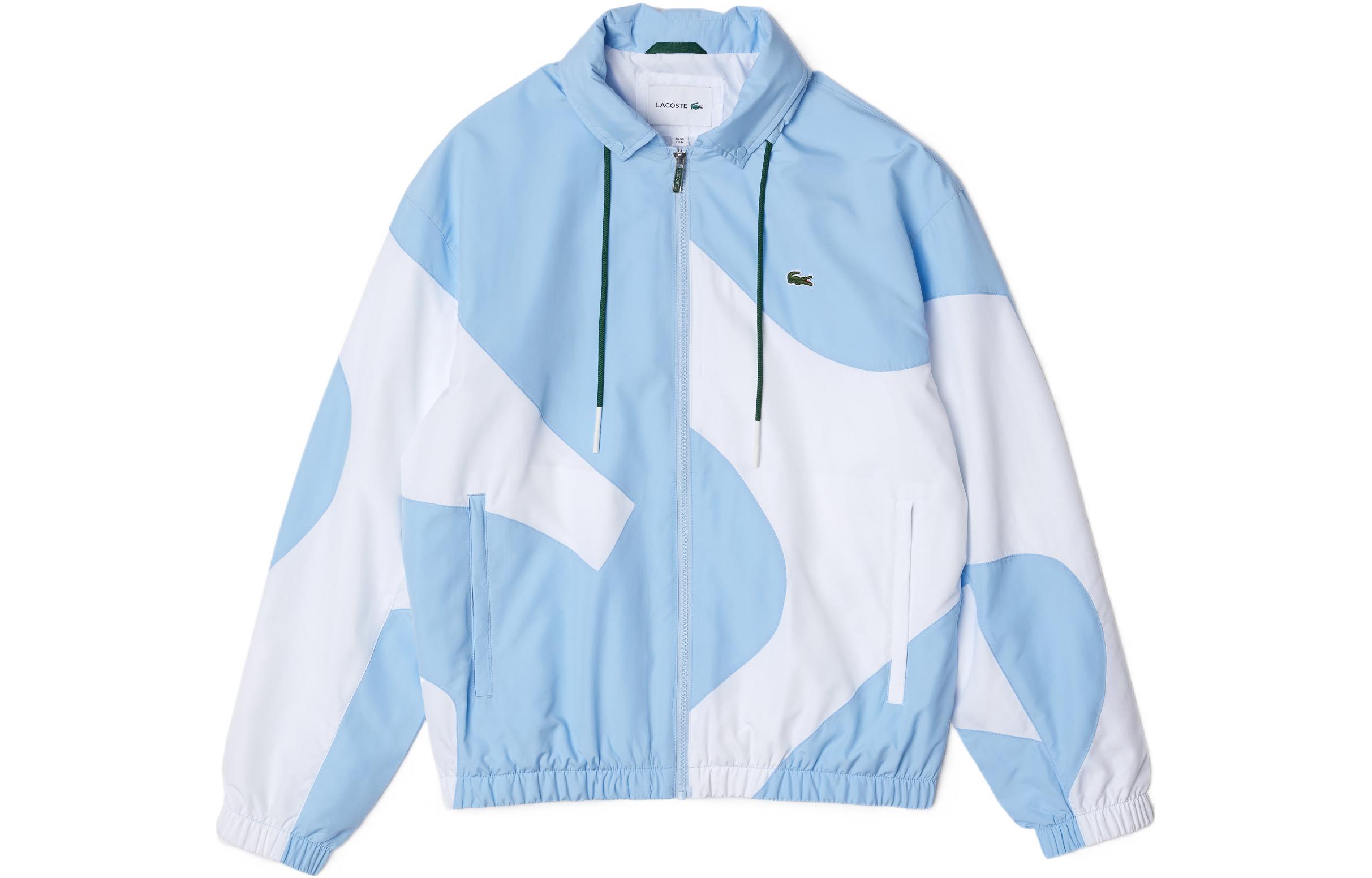 LACOSTE SS22 Colorblock Long-Sleeve Sports Jacket Blue BH2586E7B