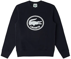 Lacoste SS22 Printed Crewneck Sweatshirt in Navy Blue SH75821-HDE Lacoste SS22 Printed Crewneck Sweatshirt in Navy Blue SH75821-HDE