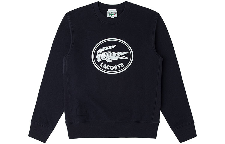 Order Lacoste SS22 Printed Crewneck Sweatshirt in Navy Blue SH75821-HDE