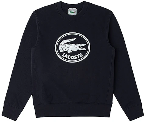Lacoste SS22 Printed Crewneck Sweatshirt in Navy Blue SH75821-HDE Order Lacoste SS22 Printed Crewneck Sweatshirt in Navy Blue SH75821-HDE