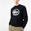 Purchase Lacoste SS22 Printed Crewneck Sweatshirt in Navy Blue SH75821-HDE