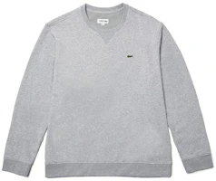 LACOSTE SS22 Solid Logo Embroidered Long Sleeve Sweatshirt Grey SH6786-9YA LACOSTE SS22 Solid Logo Embroidered Long Sleeve Sweatshirt Grey SH6786-9YA