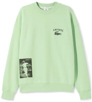 LACOSTE SS22 Unisex Logo Print Crewneck Long-Sleeve Sweatshirt Light Green. SH2788-HEE LACOSTE SS22 Unisex Logo Print Crewneck Long-Sleeve Sweatshirt Light Green. SH2788-HEE