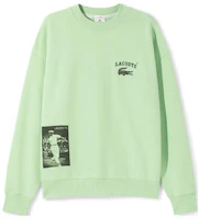Order LACOSTE SS22 Unisex Logo Print Crewneck Long-Sleeve Sweatshirt Light Green. SH2788-HEE