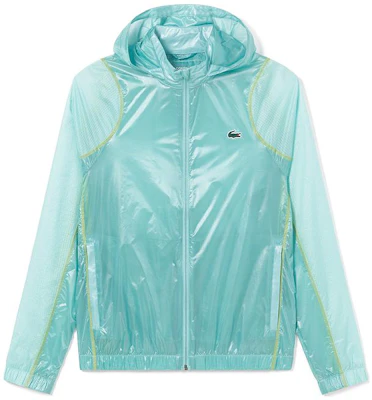 Lacoste SS23 Blue Logo Print Patchwork Hooded Jacket BH5047-BR8 Buy Lacoste SS23 Blue Logo Print Patchwork Hooded Jacket BH5047-BR8