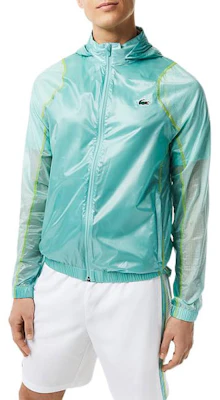 Lacoste SS23 Blue Logo Print Patchwork Hooded Jacket BH5047-BR8 Purchase Lacoste SS23 Blue Logo Print Patchwork Hooded Jacket BH5047-BR8