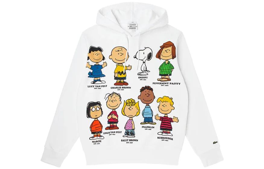 Lacoste SS23 Casual Cartoon Letter Print Hoodie Unisex SH7758