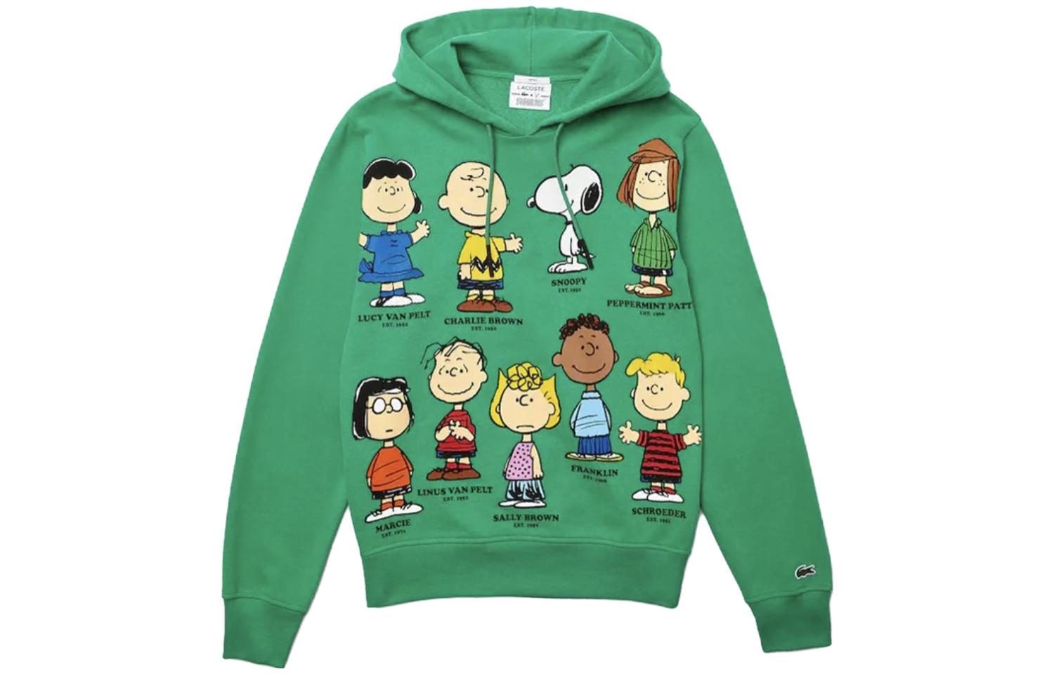 Lacoste SS23 Casual Cartoon Letter Print Hoodie Unisex SH7758 圖 2