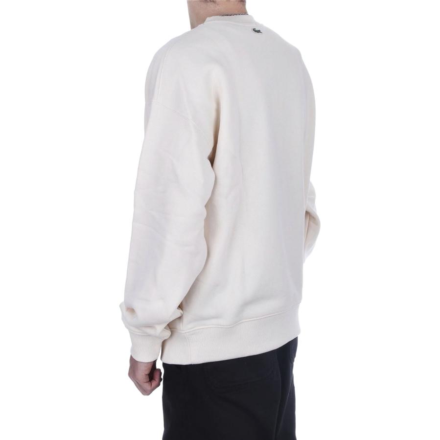 Lacoste SS23 Logo Embroidered Unisex Sweatshirt Cream White SH6405-XFJ 圖 6