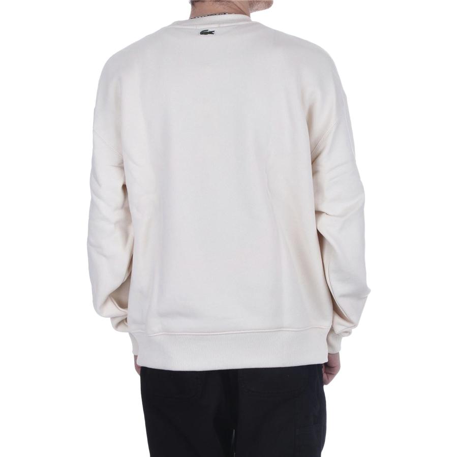 Lacoste SS23 Logo Embroidered Unisex Sweatshirt Cream White SH6405-XFJ 圖 7