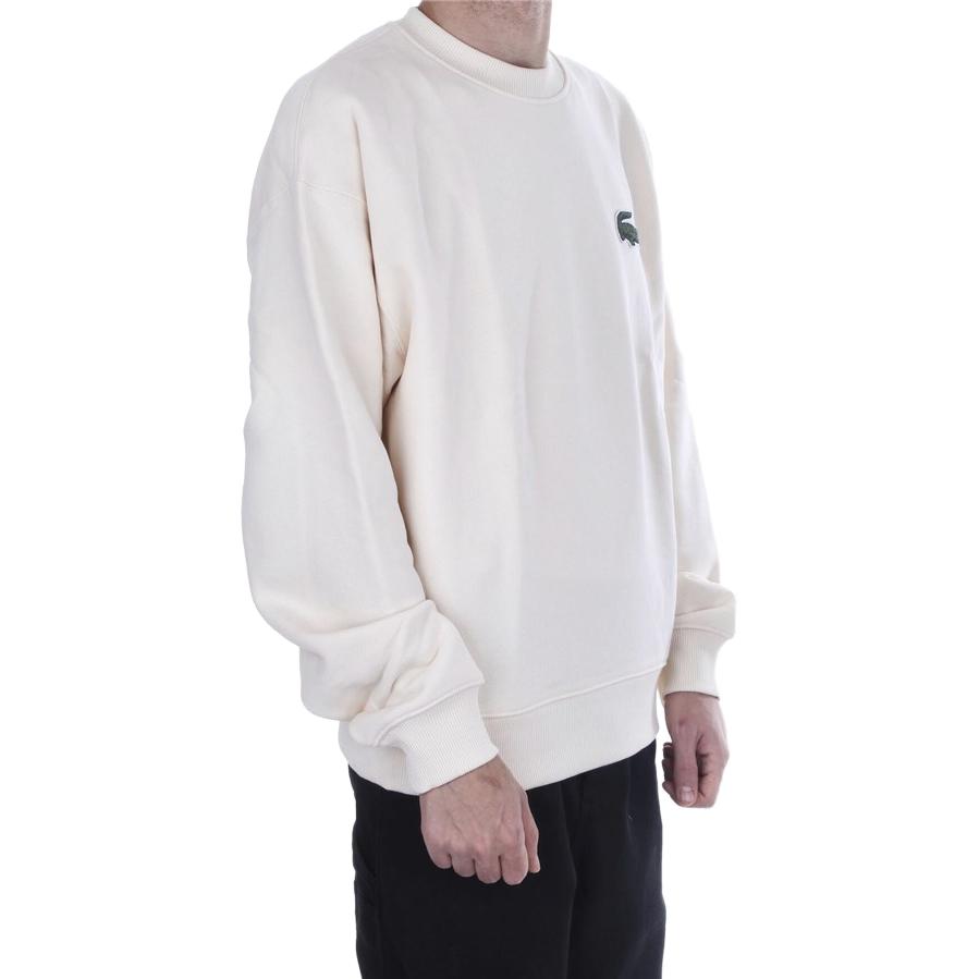 Lacoste SS23 Logo Embroidered Unisex Sweatshirt Cream White SH6405-XFJ 圖 9