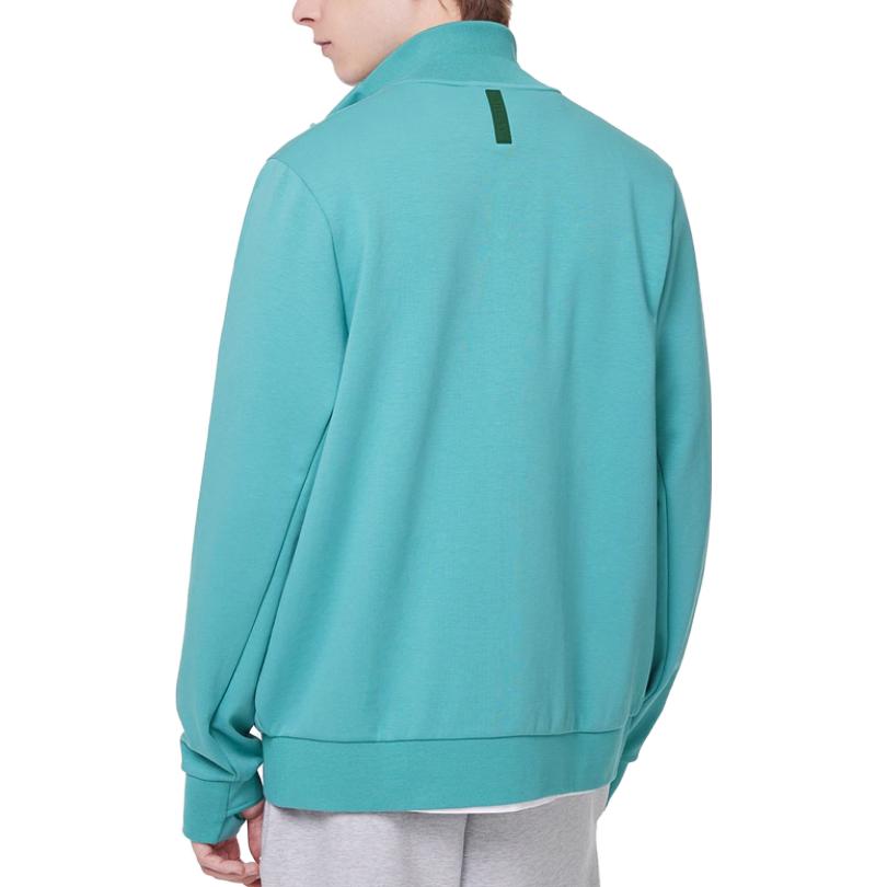 Lacoste SS23 Solid Zip-Up Stand Collar Sweater in Tidal Blue SH2702-SI0 圖 5