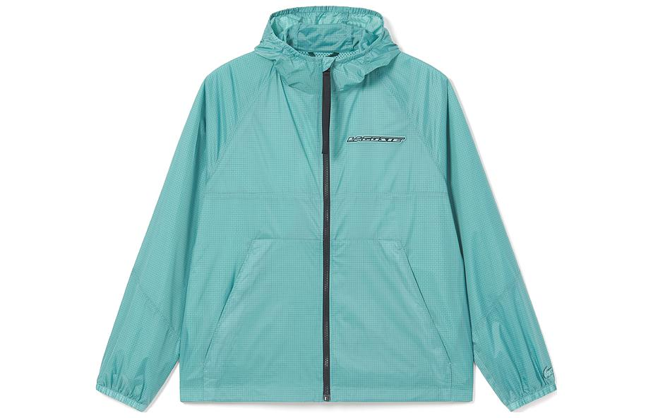 Order LACOSTE Unisex Blue Hoodie Jacket with Logo Print Casual Design. BH0122-WDI